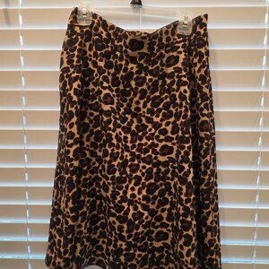 LOFT Midi Cheeta Print Skirt